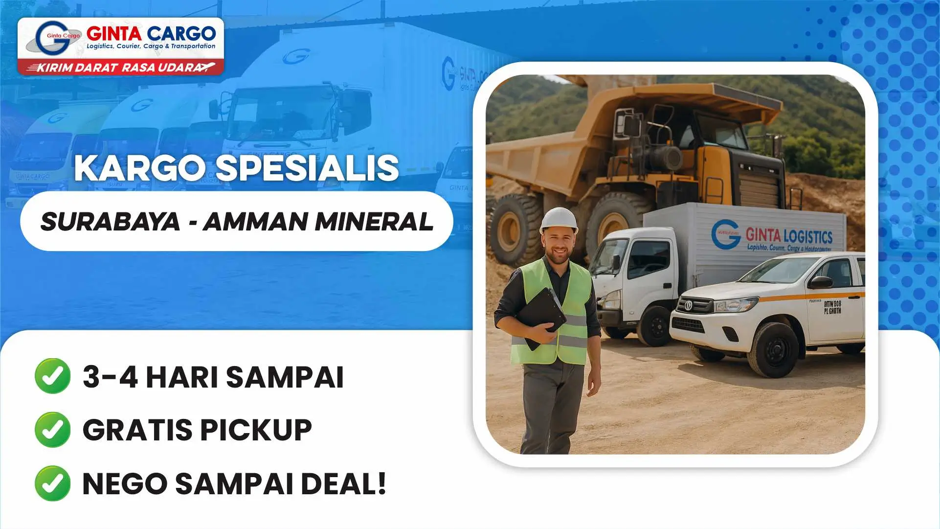 Ekspedisi Barang Surabaya ke Tambang Amman Mineral Sumbawa Barat
